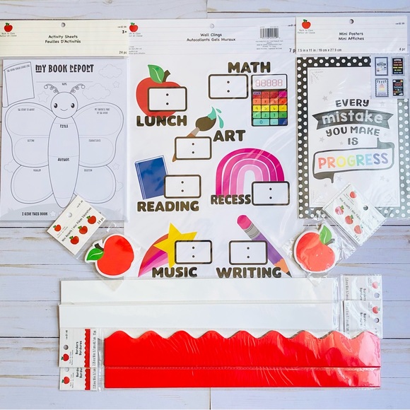Bulletin Board Classroom Decoration 9 pc - Picture 1 of 16